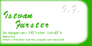 istvan furster business card